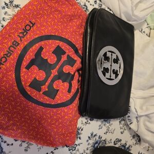 Tory Burch Black Leather Men's Clutch